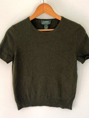 Vintage Ralph Lauren Short Sleeve Cashmere Sweater